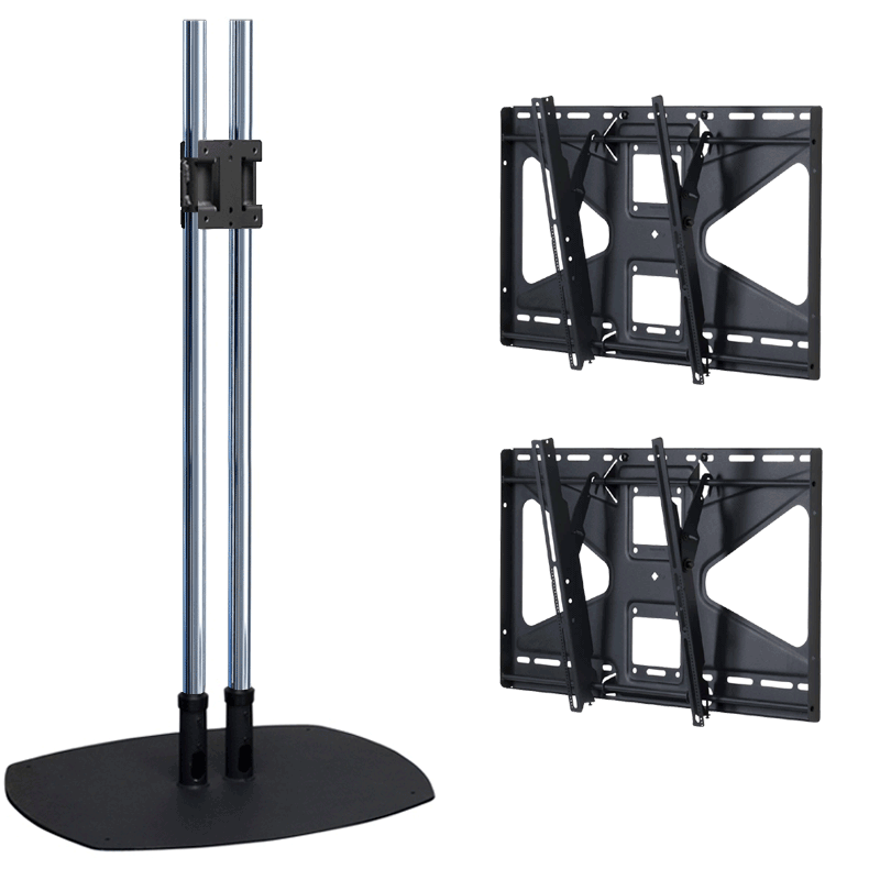 Premier Mounts CS842MS2 84 inch Dual Display Floor Stand with Mounts for 3780 inch Screens