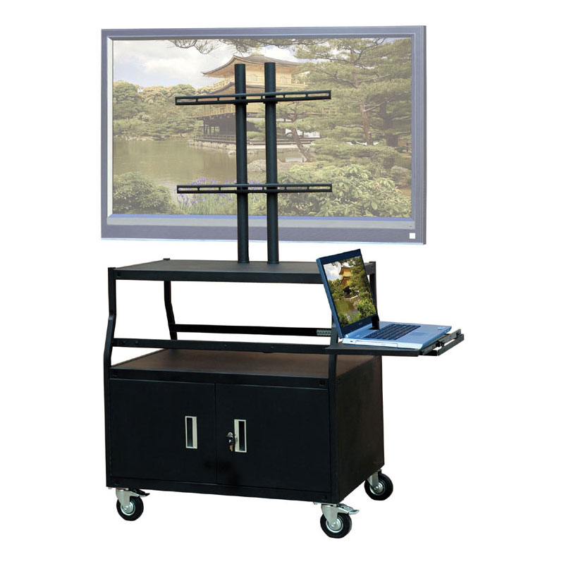 VTI FPCAB4420E Mobile with 55 inch TV Mount and Pull Out Shelf